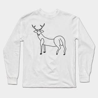 Little Deer Doodle Long Sleeve T-Shirt